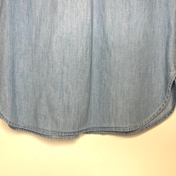 Denim Maternity Top Long Sleeve 100% Cotton Old Navy Size S - Picture 6 of 15